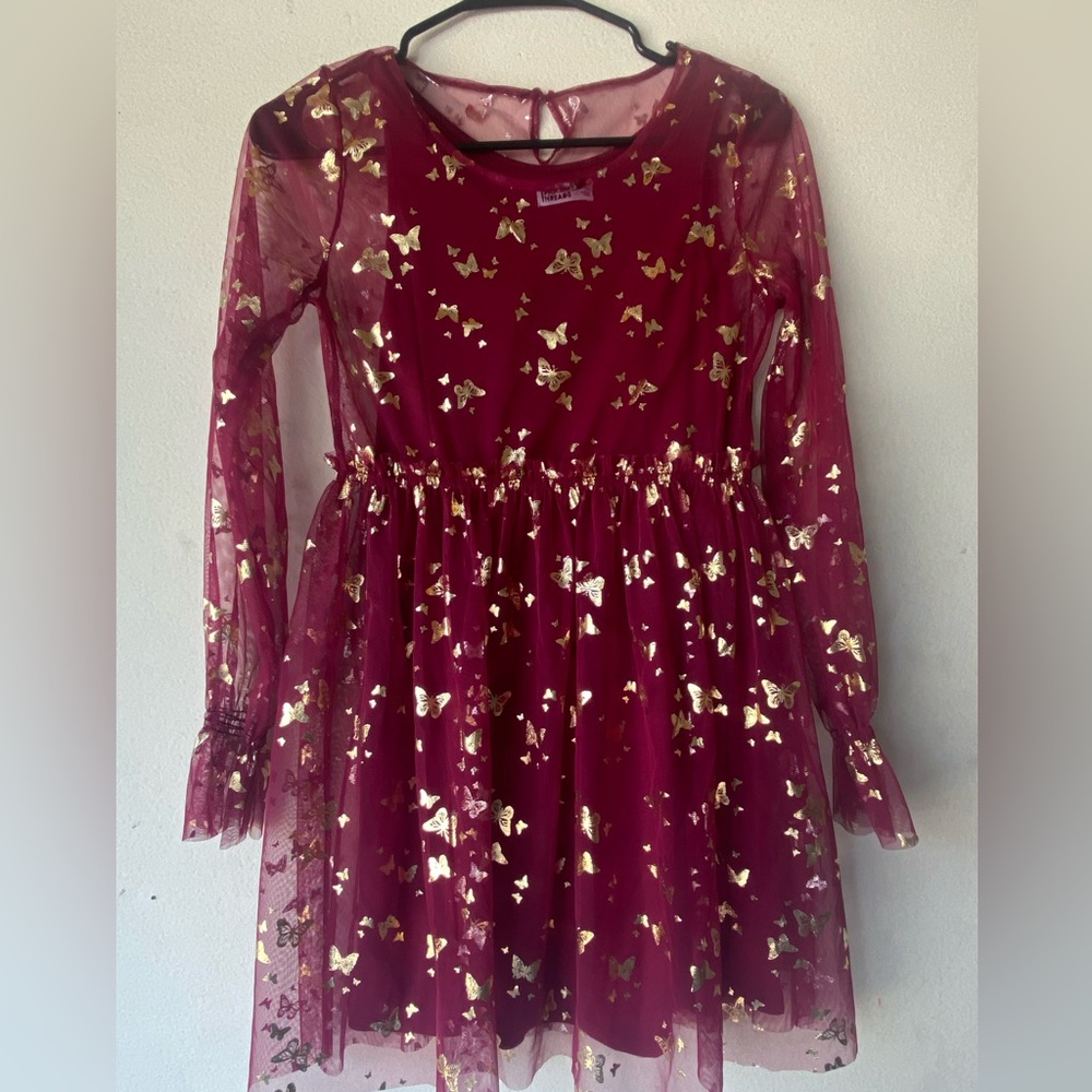 Pink with Gold butterflies dress